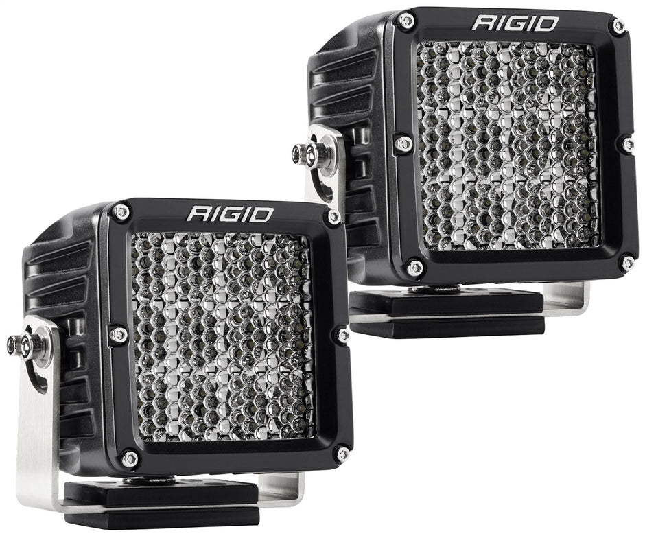 RIGID D-XL PRO LED Light Driving Diffused Surface Mount Black Housing Pair