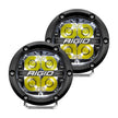 RIGID 360-Series 4 Inch Round LED Off-Road Light Spot Beam Pattern For High Speeds White Backlight Pair