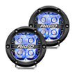 RIGID 360-Series 4 Inch Round LED Off-Road Light Spot Beam Pattern For High Speeds Blue Backlight Pair