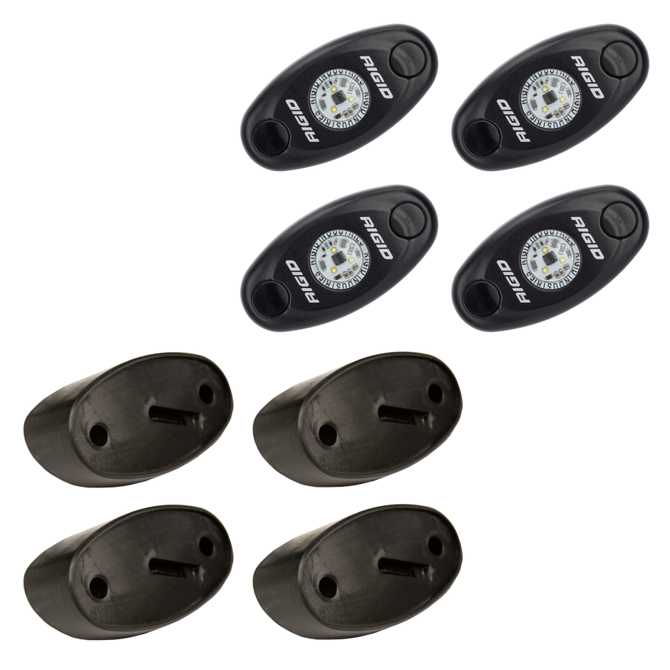 RIGID A-Series LED Universal Rock Light Kit High Power Cool White Set Of 4
