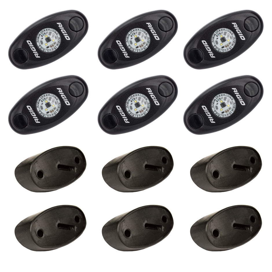 RIGID A-Series LED Universal Rock Light Kit High Power Blue Set Of 6