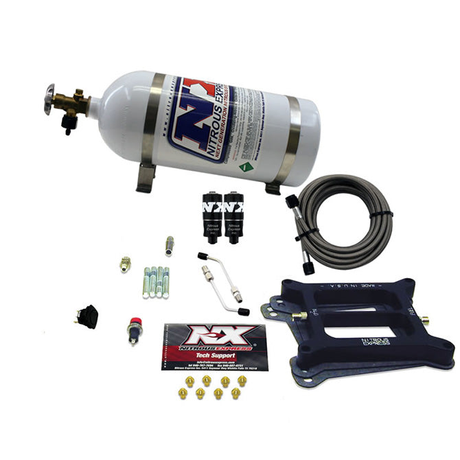 Nitrous Express - 4150 HITMAN 4-BBL (100-150-200HP) WITH 10LB BOTTLE - 40040-10