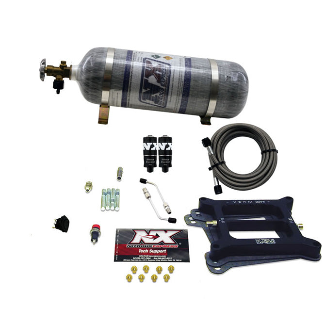Nitrous Express - 4150 HITMAN 4-BBL (100-150-200HP) WITH COMPOSITE BOTTLE - 40040-12