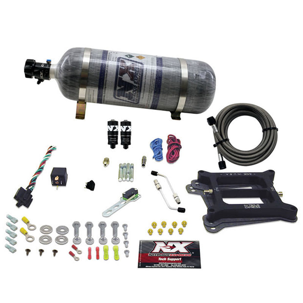 Nitrous Express - 4150 HITMAN PLUS 4-BBL (50-100-150-200HP) WITH COMPOSITE BOTTLE - 40041-12