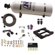 Nitrous Express - Q-JET/HOLLEY SPREAD BORE HITMAN PLUS (50-00-150-200HP) WITH 15LB BOTTLE - 40081-15