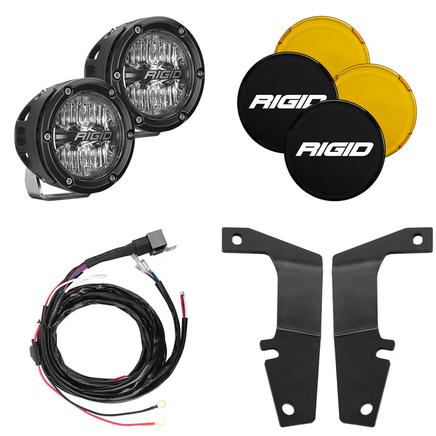 RIGID 2010-2020 Toyota 4Runner A-Pillar Light Kit Includes 4In 360-Series Drive