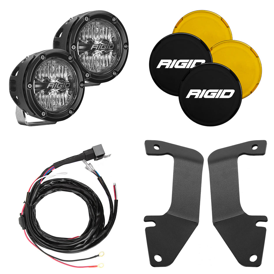 RIGID 2014-2020 Toyota Tundra A-Pillar Light Kit Includes 4In 360-Series Drive