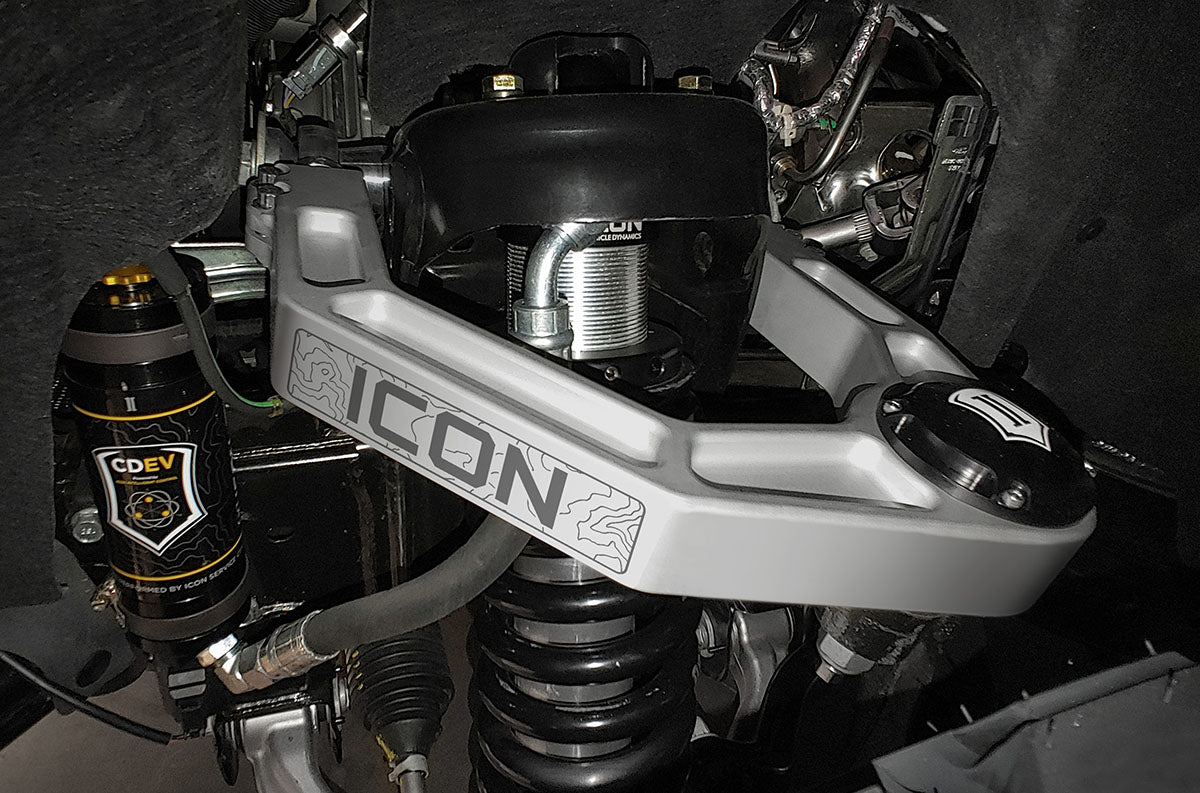 ICON 2021-2023 Ford Bronco Front 1.5-4” Lift V.S. 2.5 Series Coilover Kit Remote Reservoir W/ CDEV