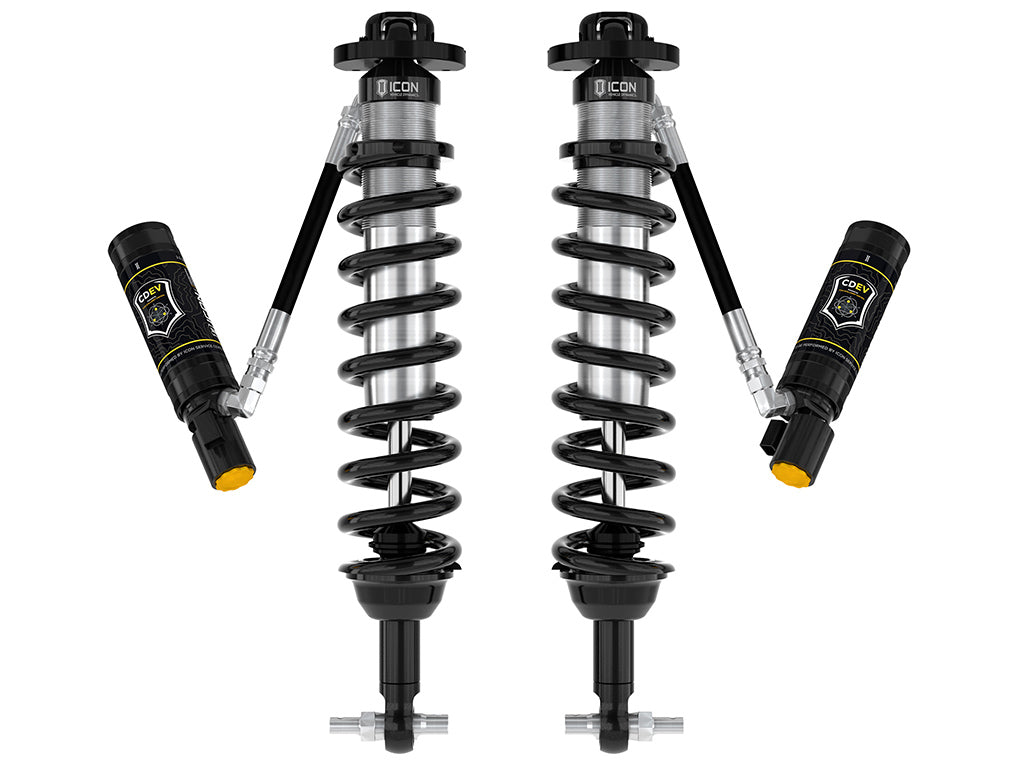 ICON 2021-2023 Ford Bronco Front 1.5-4” Lift V.S. 2.5 Series Coilover Kit Remote Reservoir W/ CDEV