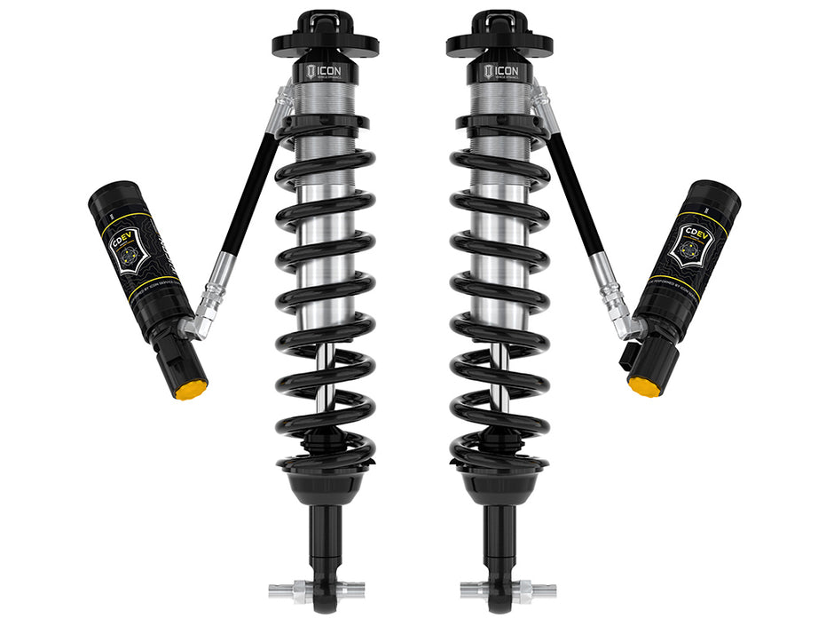 ICON 2021-2023 Ford Bronco Front 1.5-4” Lift V.S. 2.5 Series Coilover Kit Remote Reservoir W/ CDEV