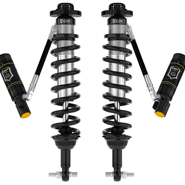 ICON 2021-2023 Ford Bronco Front 1.5-4” Lift V.S. 2.5 Series Coilover Kit Remote Reservoir W/ CDEV