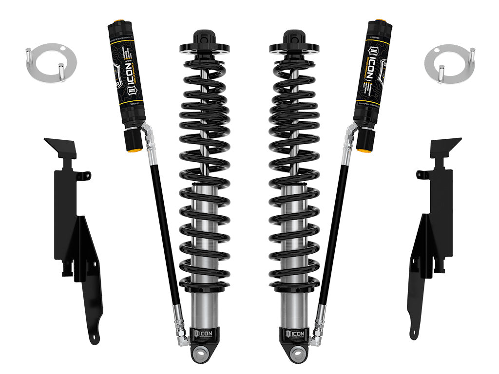 ICON 2021-2023 Ford Bronco Rear 1.25-3” Lift V.S. 2.5 Series Coilover Kit Remote Reservoir W/ CDEV Heavy Rate Spring