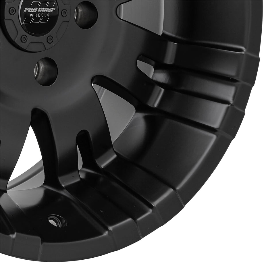 Raven Satin Black 17x9 5x5 4.75BS Offset -6mm Cap P/N 8327041