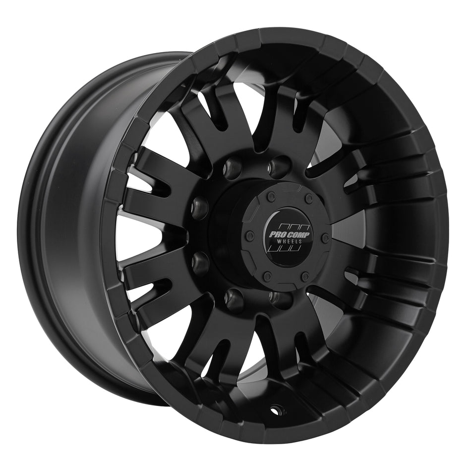 Raven Satin Black 17x9 8x6.5 4.75BS Offset -6mm Cap P/N 8515041