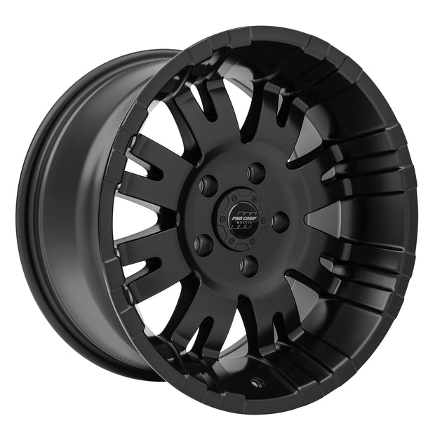 Raven Satin Black 17x9 5x5.5 4.75BS Offset -6mm Cap P/N 8425041