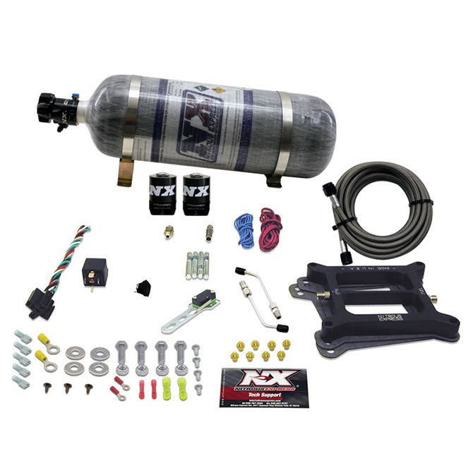 Nitrous Express - 4150 4-BBL/GASOLINE (100-200-300-400-500HP) WITH COMPOSITE BOTTLE - 50040-12