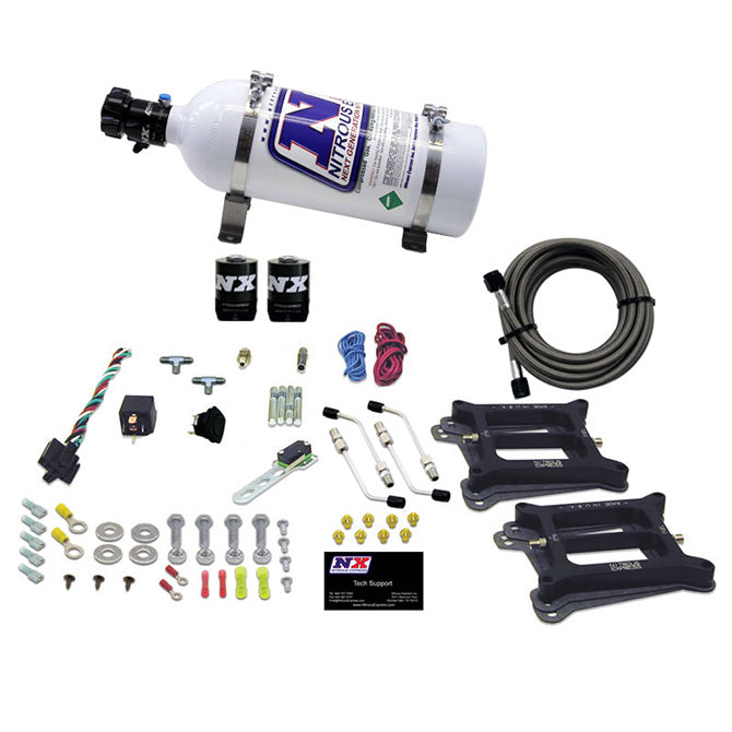 Nitrous Express - DUAL 4150/ALCOHOL (100-200-300-400-500HP) WITH 5LB BOTTLE - 50245-05