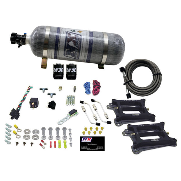 Nitrous Express - DUAL 4150/ALCOHOL (100-200-300-400-500HP) WITH COMPOSITE BOTTLE - 50245-12