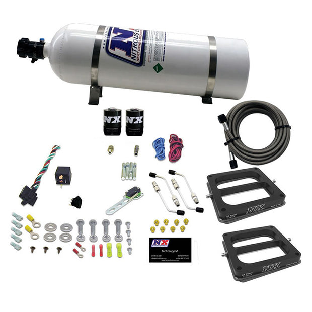 Nitrous Express - DUAL DOM/GAS (100-200-300-400-500HP) WITH 15LB BOTTLE - 50270-15