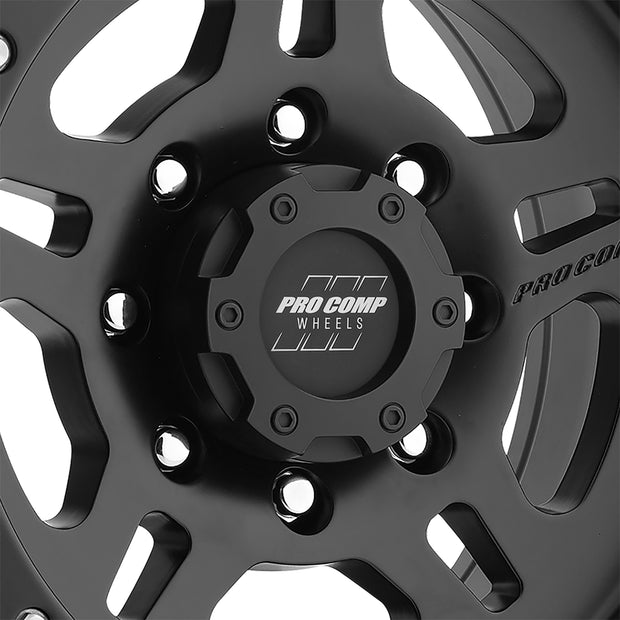 La Paz Satin Black 17x8.5 8x6.5 4.75BS Offset 0mm Cap P/N 502951500