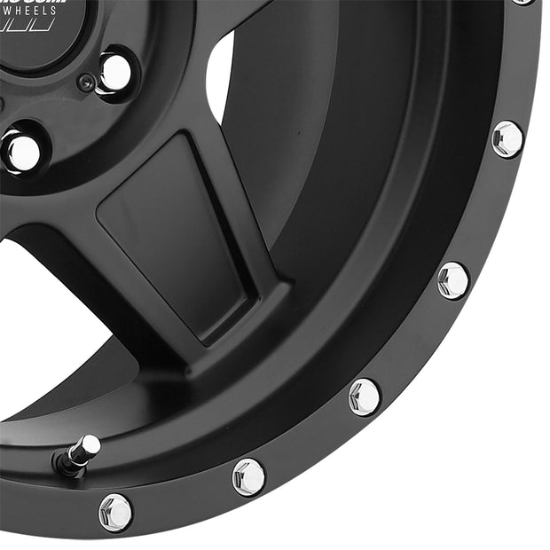 Predator Satin Black 18x9 6x5.5 5BS Offset 0mm Cap P/N 503434200