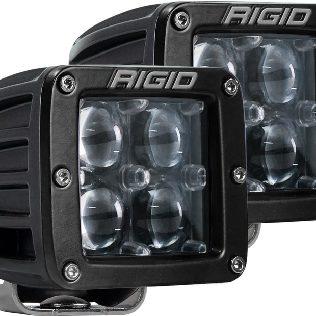 RIGID D-Series PRO LED Light Hyperspot Optic Surface Mount Black Housing Pair