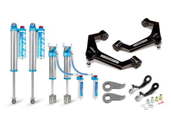 Cognito 3-Inch Elite Leveling Kit With King 2.5 Reservoir Shocks For 2020-2024 Silverado/Sierra 2500/3500 2WD/4WD