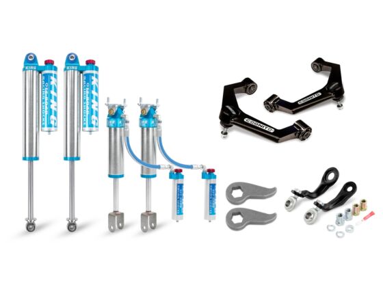Cognito 3-Inch Elite Leveling Kit With King 2.5 Reservoir Shocks For 2011-2019 Silverado Sierra 2500/3500 2WD/4WD