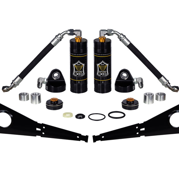 ICON 2005-2023 Toyota Tacoma/2007-2014 FJ Cruiser/2003-2024 4Runner Front Coilover Reservoir W/CDCV Upgrade Kit W/ Seals Pair