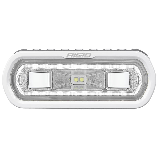 RIGID Industries SR-L Series Marine Spreader Pod 2 Wire Surface Mount White Housing With White Halo