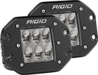 RIGID D-Series PRO LED Light Driving Optic Flush Mount Black Housing Pair
