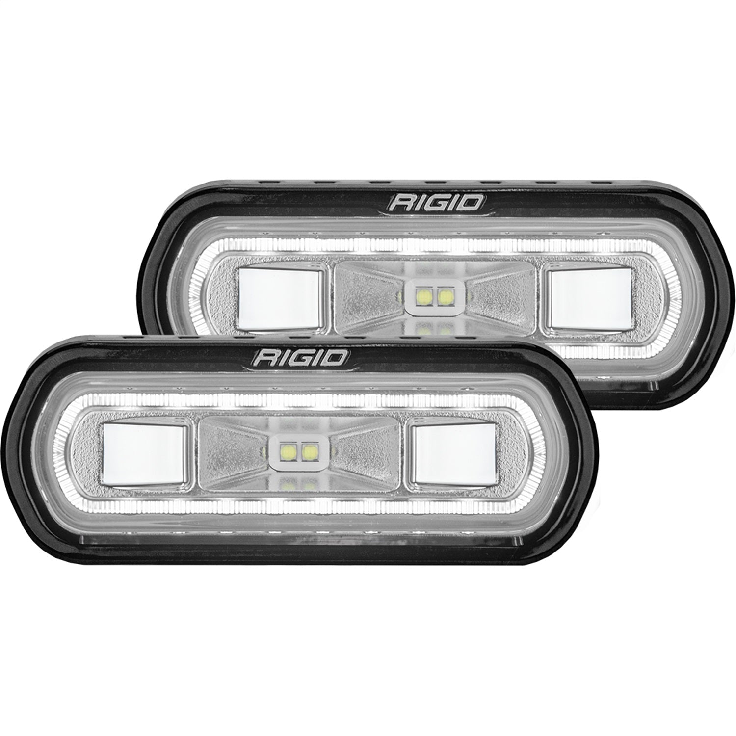 RIGID SR-L Series Off-Road Spreader Pod 3 Wire Surface Mount White Halo Pair