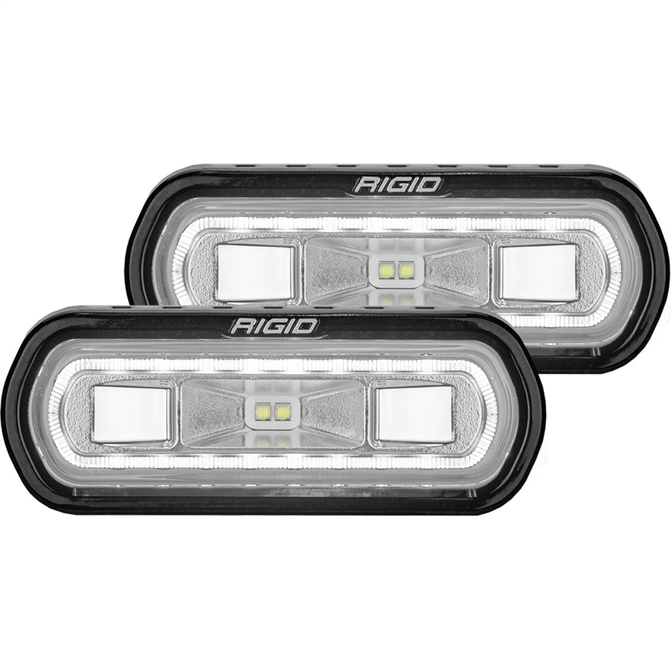 RIGID SR-L Series Off-Road Spreader Pod 3 Wire Surface Mount White Halo Pair