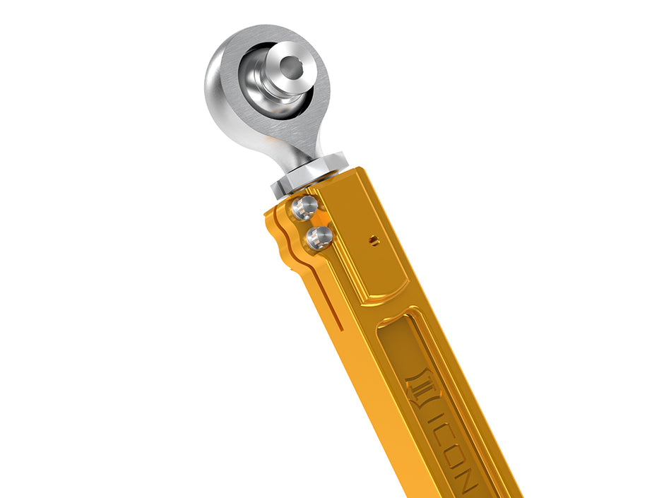 ICON 2022-2025 Toyota Tundra/2023-2025 Toyota Sequoia/2024-2025 Toyota Tacoma/2024 Toyota Land Cruiser 250 Series/2024 Lexus GX550/2025 Toyota 4Runner Rear Billet Upper Link Kit Gold Anodizing