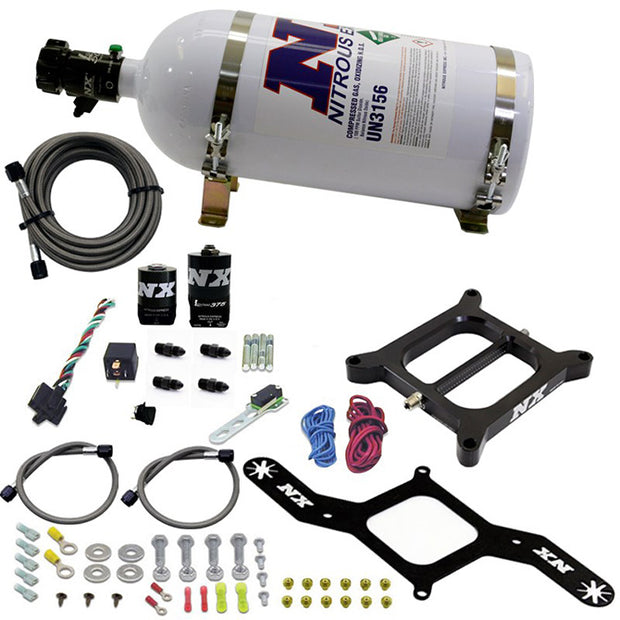 Nitrous Express - 4150 RNC Conventional Plate System W/ .375" Solenoid W/ 10lb Bottle - 55140-10