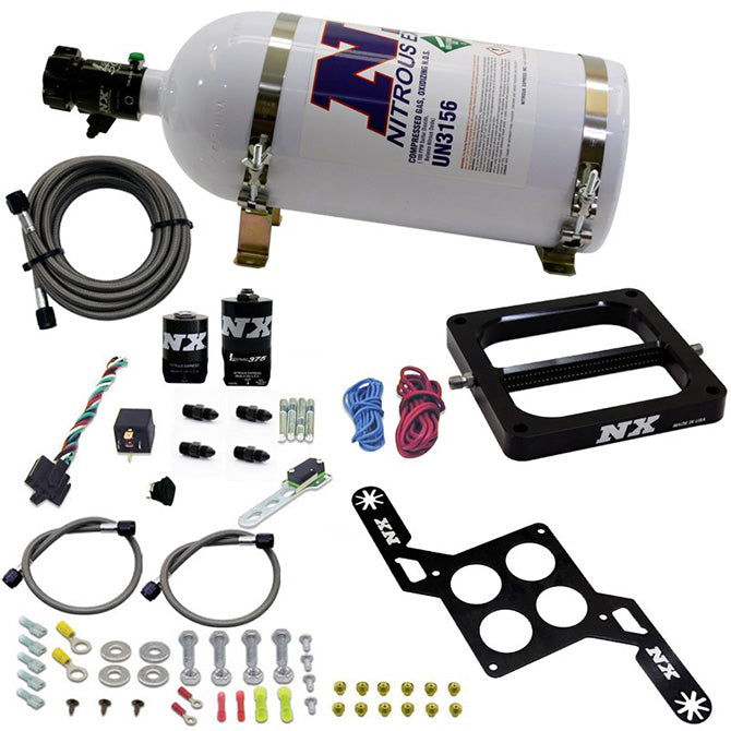 Nitrous Express - 4500 RNC Conventional Plate System W/ .375" Solenoid W/ 10lb Bottle - 55170-10