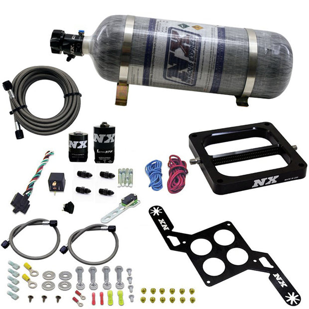 Nitrous Express - 4500 RNC Conventional Plate System W/ .375" Solenoid W/ 12lb Bottle - 55170-12