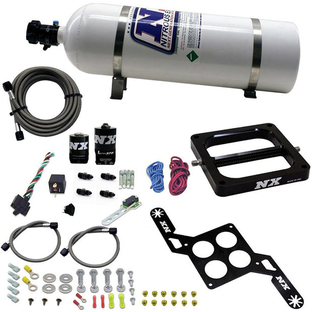 Nitrous Express - 4500 RNC Conventional Plate System W/ .375" Solenoid W/ 15lb Bottle - 55170-15