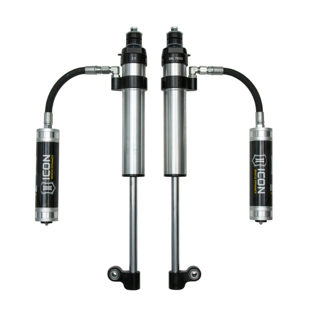 ICON 2005-2023 Toyota Tacoma Rear 2.5 Aluminum Series RXT Remote Reservoir Shocks Pair