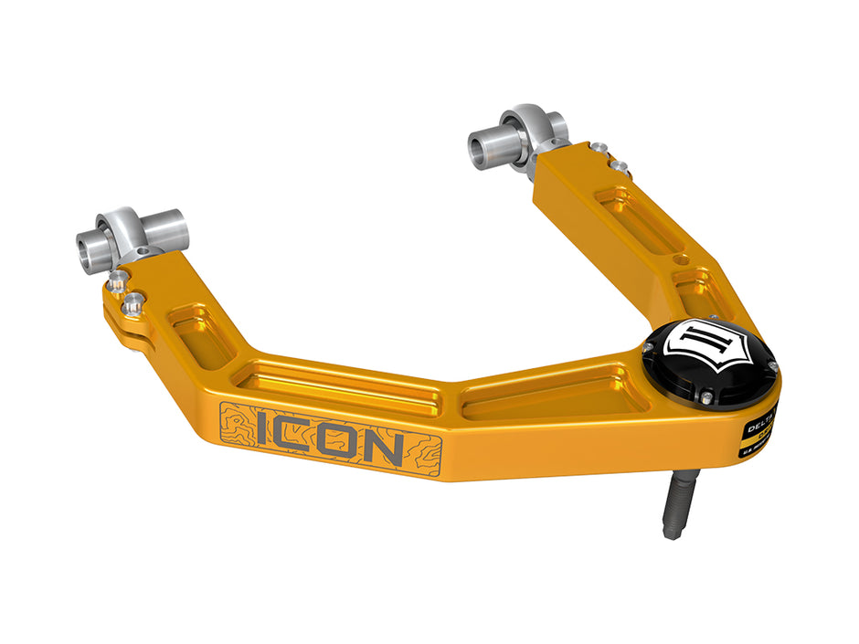ICON 2024-2025 Toyota Tacoma/2024-2025 Toyota Land Cruiser 250 Series/2024-2025 Lexus GX550/2025 Toyota 4Runner Front Billet Upper Control Arms W/ Delta Joint Pro Gold Anodizing