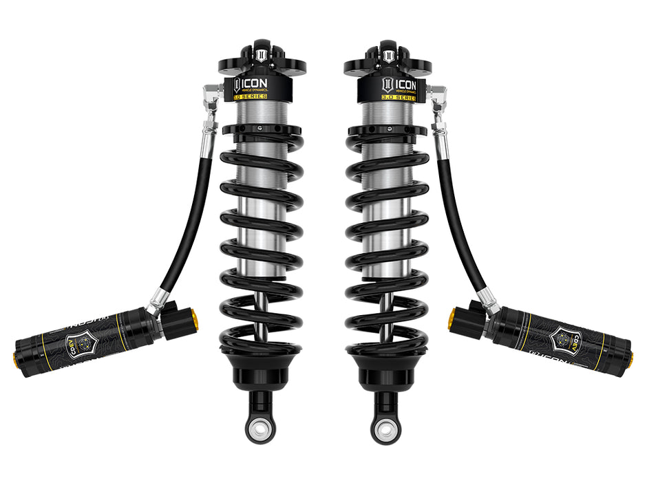 ICON 2022-2025 Toyota Tundra 1.25-3.25" Lift/2023-2025 Sequoia 3-4.25" Lift V.S. 3.0 Series Front Coilover Kit Remote Reservoir W/ CDEV Pair