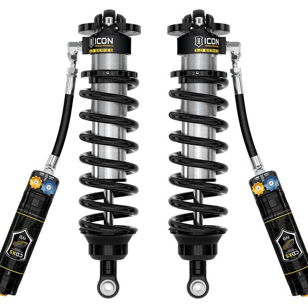 ICON 2022-2025 Toyota Tundra 1.25-3.25" Lift/2023-2025 Sequoia 3-4.25" Lift V.S. 3.0 Series Front Coilover Kit Remote Reservoir W/ CDXS Pair