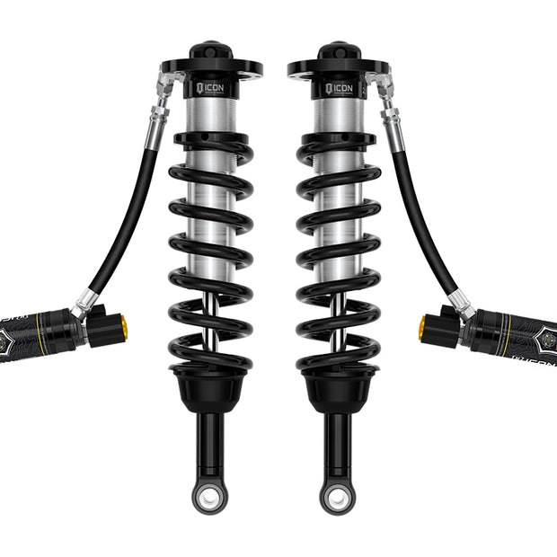 ICON 2025 Toyota 4Runner 4WD 1.25-3" Lift Front 2.5 Series Coilover Kit Remote Reservoir W/ CDEV