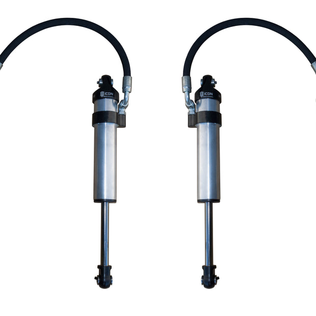 ICON 2003-2024 Toyota 4Runner/2005-2023 Toyota Tacoma/2007-2014 Toyota FJ Cruiser Front 2.5 VS Stock Width Remote Reservoir W/ CDCV Secondary Shocks Pair