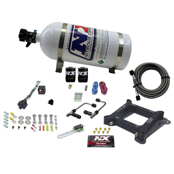 Nitrous Express - 4150 Gemini STAGE 6 (50-100-150-200-250-300HP) WITH 10LB BOTTLE. - 60040-10