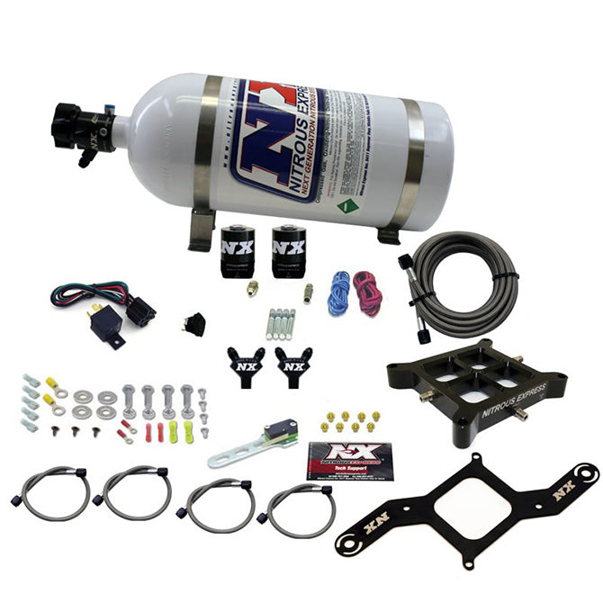 Nitrous Express - 4150 BILLET CROSSBAR STAGE 6 (50-100-150-200-250-300HP) WITH 10LB BOTTLE. - 60042-10