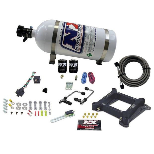Nitrous Express - 4150 Gemini STAGE 6 ALCOHOL (50-100-150-200-250-300HP) WITH 10LB BOTTLE - 60045-10