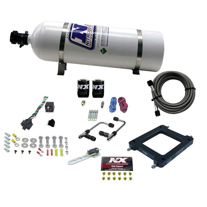 Nitrous Express - Dominator Gemini STAGE 6 (50-100-150-200-250-300HP) WITH 15LB BOTTLE - 60070-15