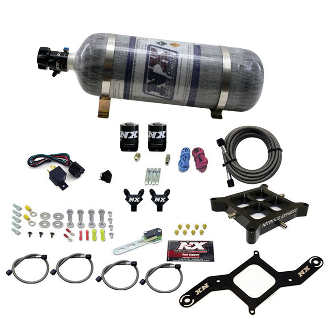 Nitrous Express - 4150 BILLET CROSSBAR PRO POWER (100-200-300-400-500HP) WITH COMPOSITE BOTTLE. - 60542-12