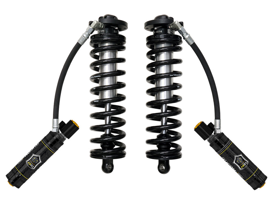 ICON 2005-2023 Ford F-250/F-350 Super Duty 4WD 2.5-3” Lift V.S. 2.5 Series Coilover Conversion Kit Remote Reservoir W/ CDEV W/ Caster Cams